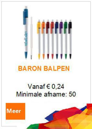 Baron balpen full colour vanaf 50 stuks
